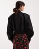 ASOS DESIGN ASOS DESIGN cropped shoulder pad bomber jacket in black - 2
