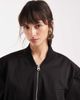 ASOS DESIGN ASOS DESIGN cropped shoulder pad bomber jacket in black - 3