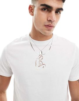 ASOS DESIGN ASOS DESIGN cropped T-shirt in white with line drawing statue print