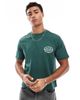 ASOS DESIGN ASOS DESIGN cropped t-shirt with athletic embroidery in green - 1