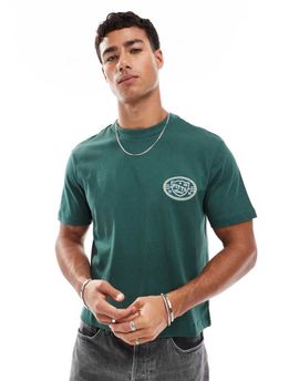 ASOS DESIGN ASOS DESIGN cropped t-shirt with athletic embroidery in green