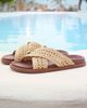 ASOS DESIGN ASOS DESIGN cross over sandals in natural weave-Neutral - 1