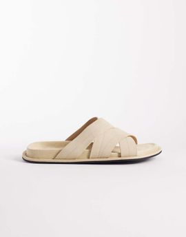 ASOS DESIGN ASOS DESIGN cross over strap sandals in stone-Neutral