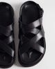 ASOS DESIGN ASOS DESIGN cross over strap sandals with buckle detailing in black leather - 1
