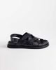 ASOS DESIGN ASOS DESIGN cross over strap sandals with buckle detailing in black leather - 2