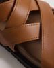 ASOS DESIGN ASOS DESIGN cross over strap sandals with buckle detailing in tan leather-Brown - 4