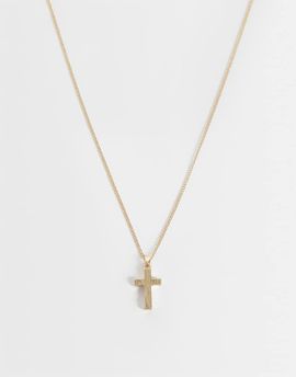 ASOS DESIGN ASOS DESIGN cross pendant necklace in gold