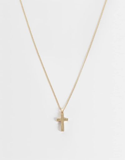 ASOS DESIGN ASOS DESIGN cross pendant necklace in gold