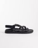 ASOS DESIGN ASOS DESIGN cross strap rope sandals in black - 1