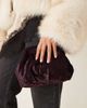 ASOS DESIGN ASOS DESIGN crushed velvet frame clutch purse with detachable crossbody strap in plum-Purple - 2