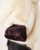 ASOS DESIGN ASOS DESIGN crushed velvet frame clutch purse with detachable crossbody strap in plum-Purple - 3