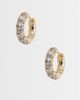 ASOS DESIGN ASOS DESIGN crystal cubic zirconia edge hoop earrings in gold - 1