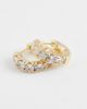 ASOS DESIGN ASOS DESIGN crystal cubic zirconia edge hoop earrings in gold - 3