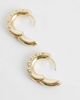 ASOS DESIGN ASOS DESIGN crystal cubic zirconia edge hoop earrings in gold - 4