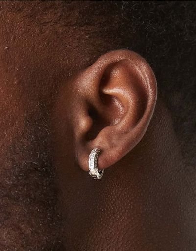 ASOS DESIGN ASOS DESIGN crystal hoop earrings in silver