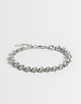ASOS DESIGN ASOS DESIGN crystal stone set bracelet in silver