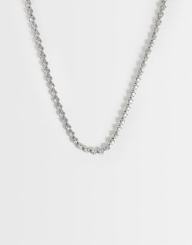 ASOS DESIGN ASOS DESIGN crystal stone set necklace in silver