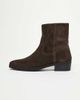 ASOS DESIGN ASOS DESIGN cuban boots in brown suede with western stitching - 3