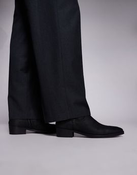 ASOS DESIGN ASOS DESIGN cuban boots in distressed black leather