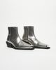 ASOS DESIGN ASOS DESIGN cuban heel chelsea boots in silver faux croc - 1