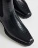 ASOS DESIGN ASOS DESIGN cuban heeled chelsea boots in black croc - 3