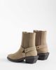 ASOS DESIGN ASOS DESIGN cuban heeled chelsea boots with buckle detail in taupe-Neutral - 4