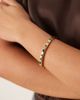 ASOS DESIGN ASOS DESIGN cuff bracelet with green faux stones in gold tone - 3