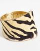 ASOS DESIGN ASOS DESIGN cuff bracelet with hair-on leather in zebra print-MULTI - 3