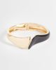 ASOS DESIGN ASOS DESIGN cuff bracelet with mixed black resin and gold tone - 1