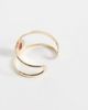 ASOS DESIGN ASOS DESIGN Cuff bracelet with red resin stone set detail in gold tone - 3
