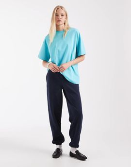 ASOS DESIGN ASOS DESIGN cuffed brushback sweatpants in navy