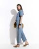 ASOS DESIGN ASOS DESIGN cuffed hem relaxed mom jeans in midwash blue - 2