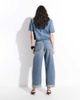 ASOS DESIGN ASOS DESIGN cuffed hem relaxed mom jeans in midwash blue - 3