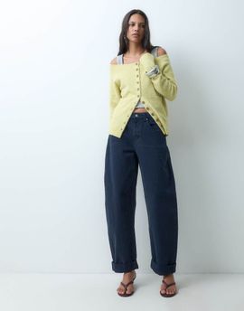 ASOS DESIGN ASOS DESIGN cuffed hem slouchy jeans in navy