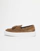 ASOS DESIGN ASOS DESIGN cupsole loafers in taupe suede with tassels-Brown - 3