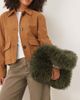 ASOS DESIGN ASOS DESIGN curly faux fur tote bag in khaki green-No color - 2