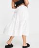 ASOS DESIGN ASOS DESIGN Curve broderie tiered midi skirt in white - 2