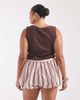 ASOS DESIGN ASOS DESIGN Curve bubble hem shorts in pink stripe - 4
