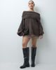 ASOS DESIGN ASOS DESIGN Curve Cadence block heel pull on knee boots in black - 4