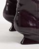 ASOS DESIGN ASOS DESIGN Curve Cinder wedge pull on knee boots in burgundy-RED - 3