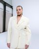ASOS DESIGN ASOS DESIGN Curve double breasted blazer in yellow - 1
