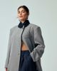 ASOS DESIGN ASOS DESIGN Curve oversized contrast collar blazer in heather gray - 1