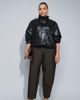 ASOS DESIGN ASOS DESIGN Curve Tailored belted barrel leg balloon pants in brown sheen - 1