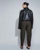 ASOS DESIGN ASOS DESIGN Curve Tailored belted barrel leg balloon pants in brown sheen - 3