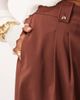 ASOS DESIGN ASOS DESIGN Curve tailored cropped adjustable tab waist pants in chocolate-Brown - 4