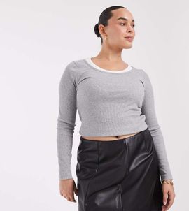 ASOS DESIGN ASOS DESIGN Curve tailored faux leather mini pelmet skirt with slit in black