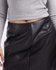 ASOS DESIGN ASOS DESIGN Curve tailored faux leather mini pelmet skirt with slit in black - 2
