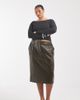 ASOS DESIGN ASOS DESIGN Curve tailored faux leather pencil skirt in olive croc-Green - 1