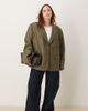 ASOS DESIGN ASOS DESIGN Curve tailored oversized faux leather blazer in dark green - 1