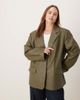 ASOS DESIGN ASOS DESIGN Curve tailored oversized faux leather blazer in dark green - 4